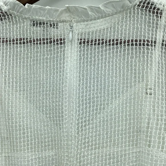 VENUS White Diamond Lace Ruffle Mini Dress - Picture 5 of 12